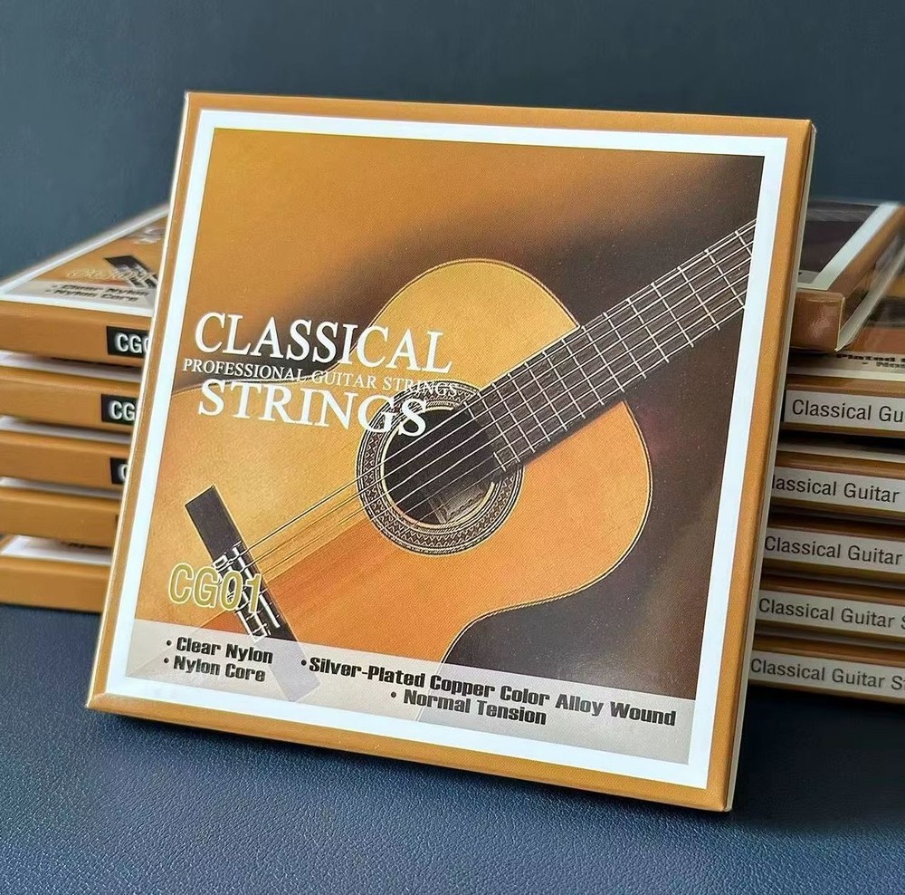 Classical Guitar Strings 028-043 Nylon Core Silver Plated Light 2 Free Picks
