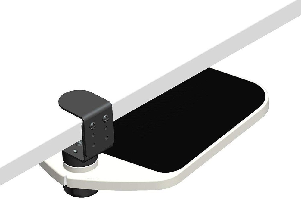 Mouse Platform Clamp On Under Desk Adjustable Mouse Tray Mount Swivel De