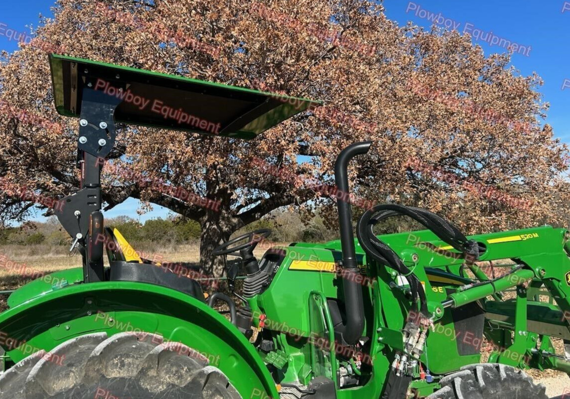 Green Metal Canopy for John Deere Tractor ROPS W/ Brackets Size 46.5" x 58" READ