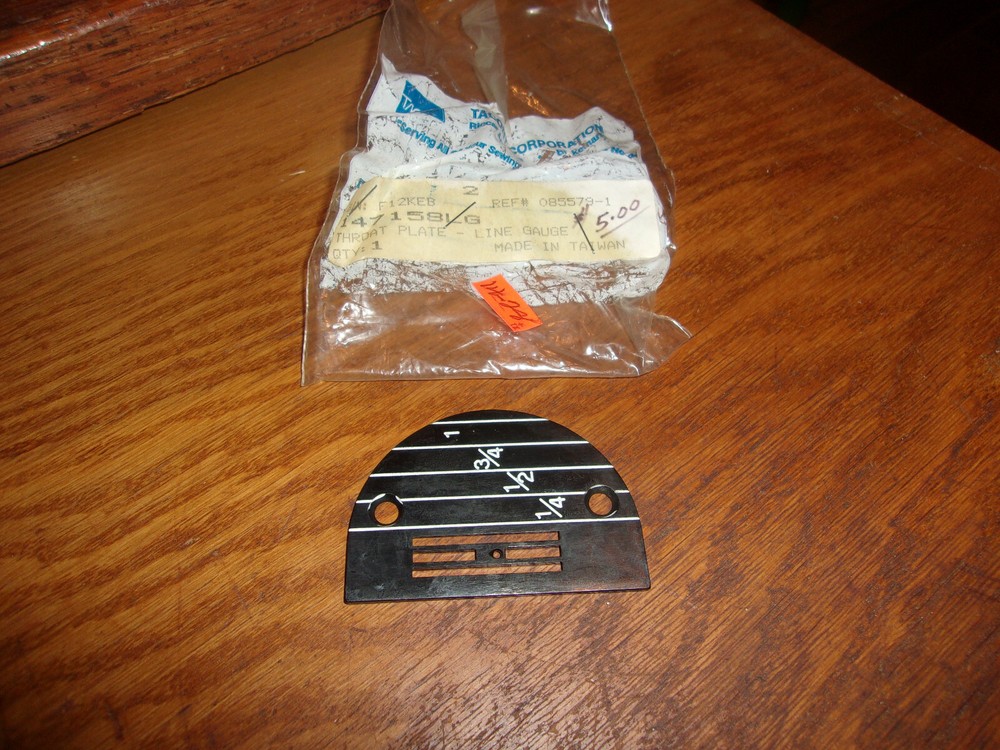 SINGLE NEEDLE DROP FEED NEEDLE PLATE 147158LG for FINE and PERMANENT PRESS WORK