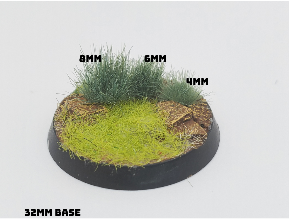Self Adhesive Static Grass Tufts for Miniature Scenery -Plain Green- 4mm