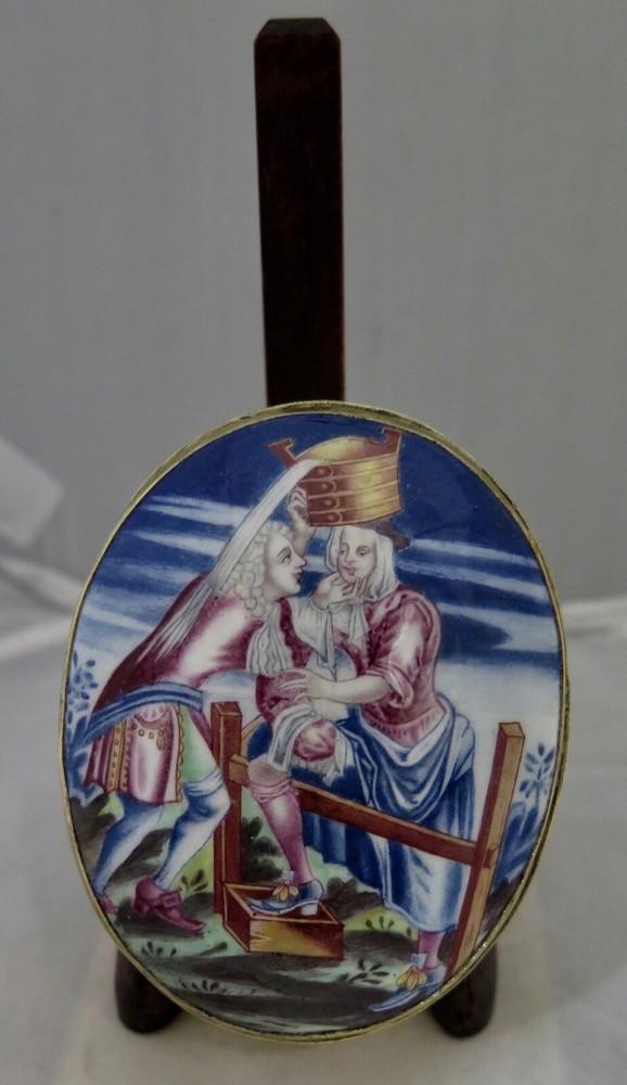 Vintage Erotic Enamel Box