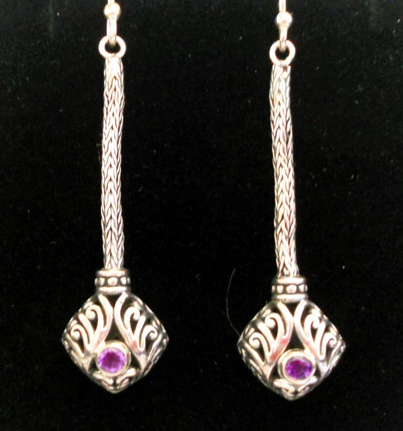 Handmade Sterling Silver Amethyst Earrings