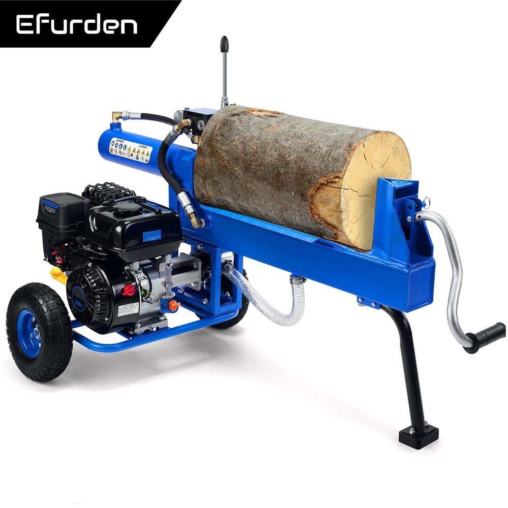 Efurden Log Splitter Portable 20 Ton Auto Return Ram System 7HP Engine, Blue
