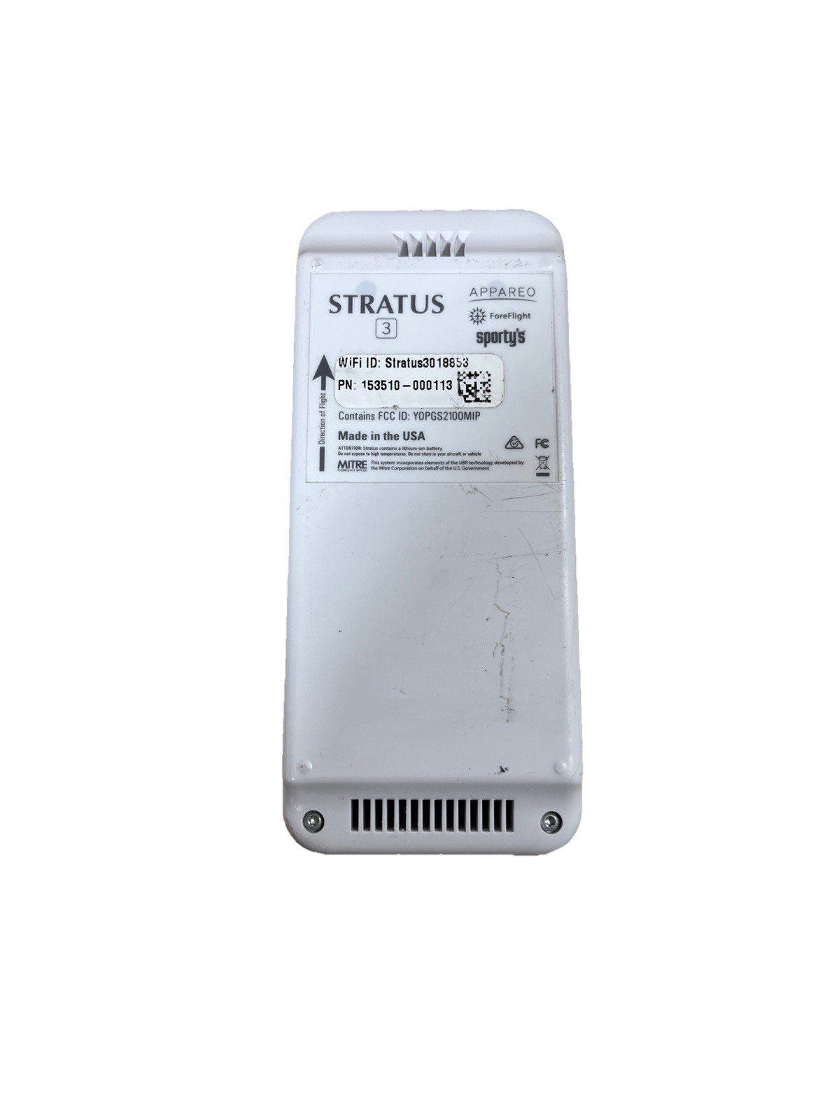 Appareo Stratus 3 Portable ADS-B Receiver Airplane Flying adsb aviation