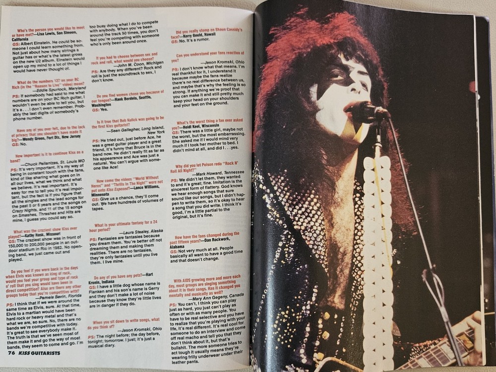 KISS Guitarists Magazine 1989
