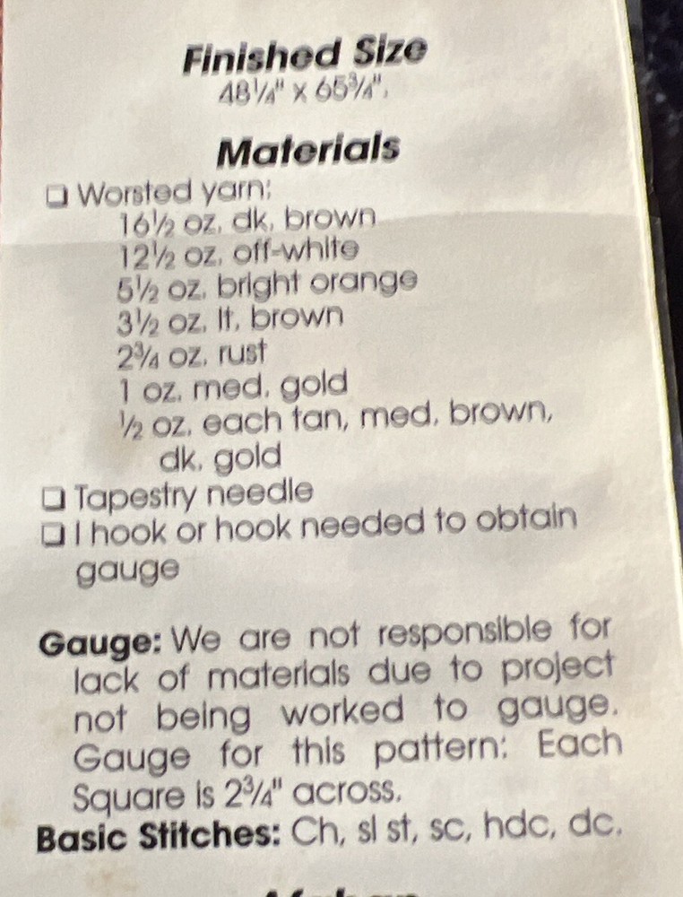 ~ Crochet ~ Autumn Time Afghan ~ Pattern Only ~