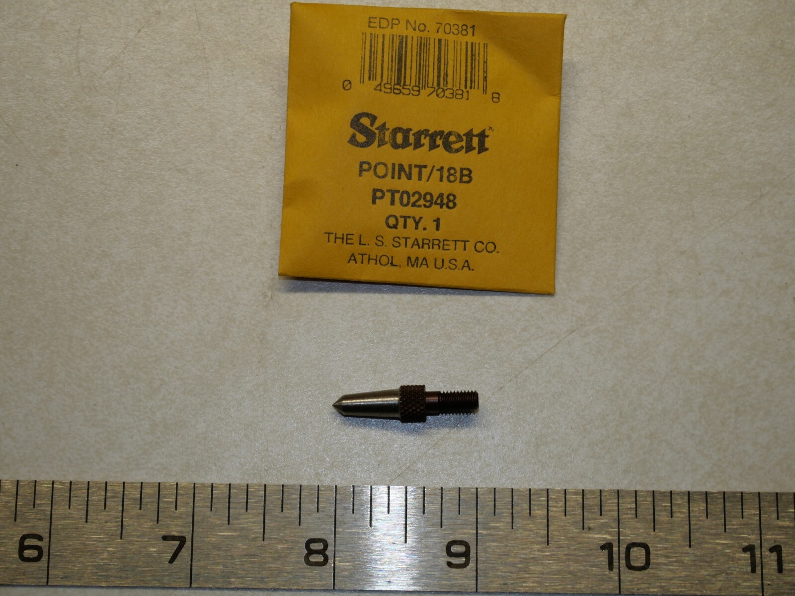 Starrett PT02948 Shank Point Only for 18B Automatic Center Punch, IN STOCK