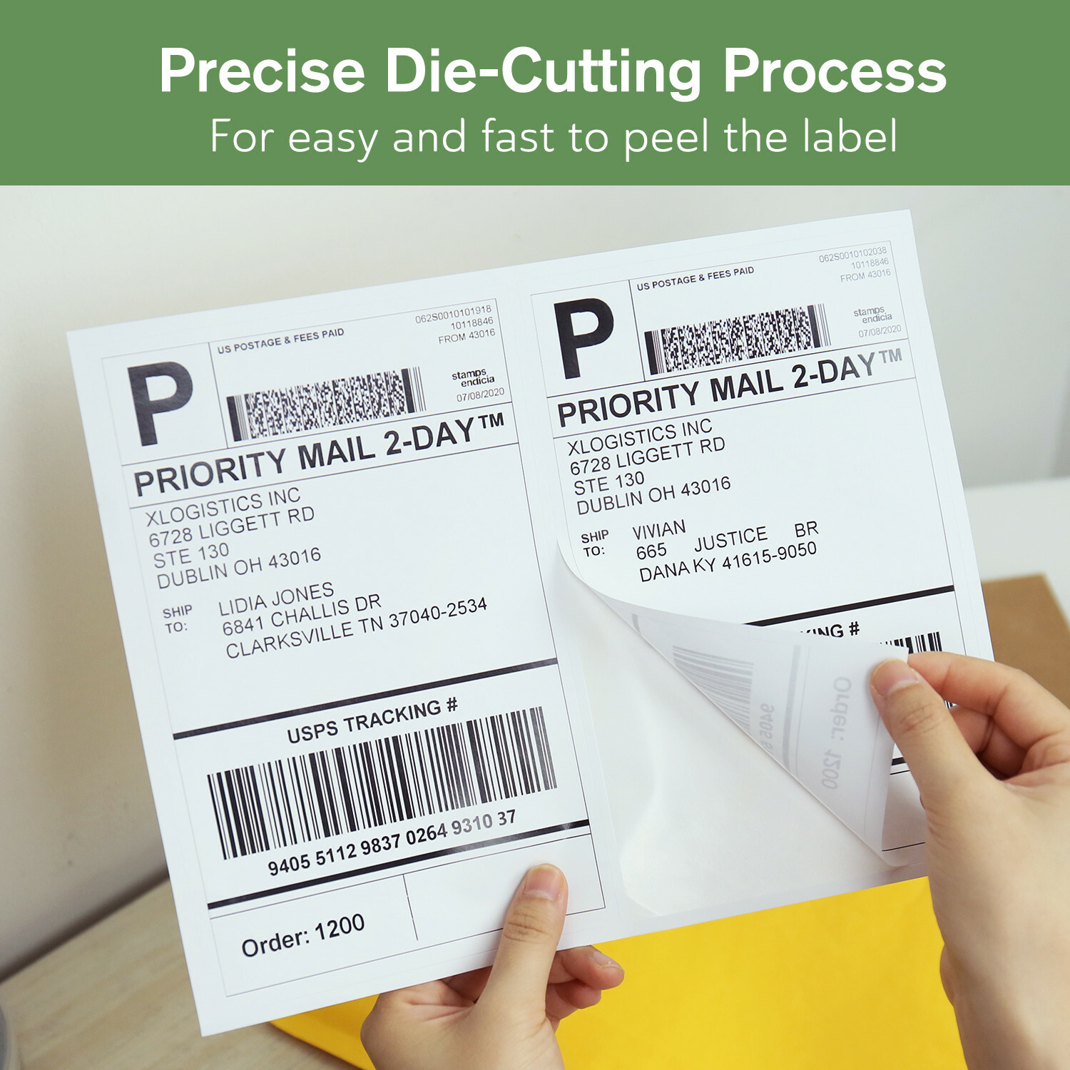 110 Sheets 220 Premium Half Sheet Shipping Labels 200+20 8.5x5.5 2 Per Sheet