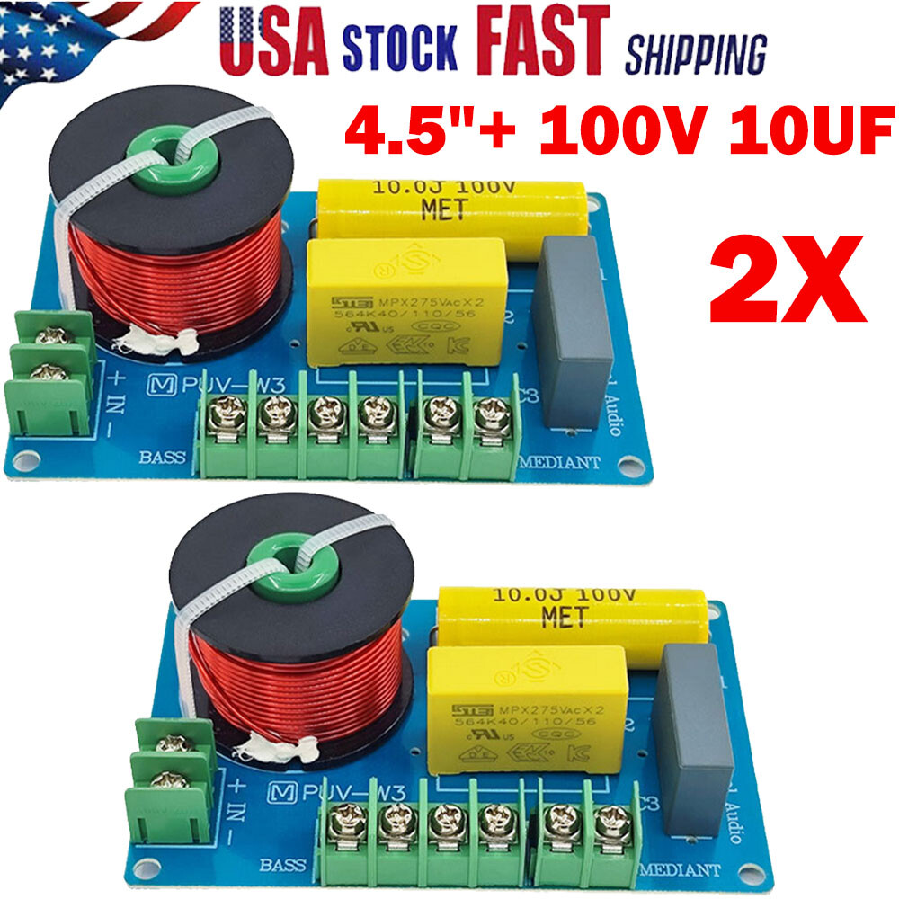 2PCS 3 Way Speaker Crossover PUV-W3 200W Passive Crossover For HiFi Home Audio