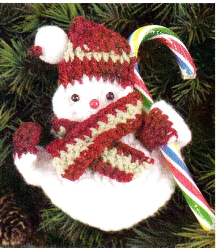 CUTE Snowman Candy Holder/Crochet Pattern INSTRUCTIONS ONLY