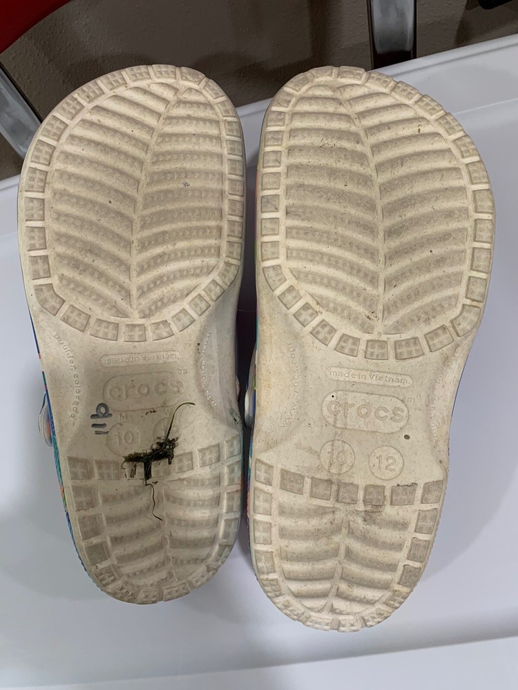 Crocs Classic Confetti Bubble Block Clogs White Multi Color M 10 W 12