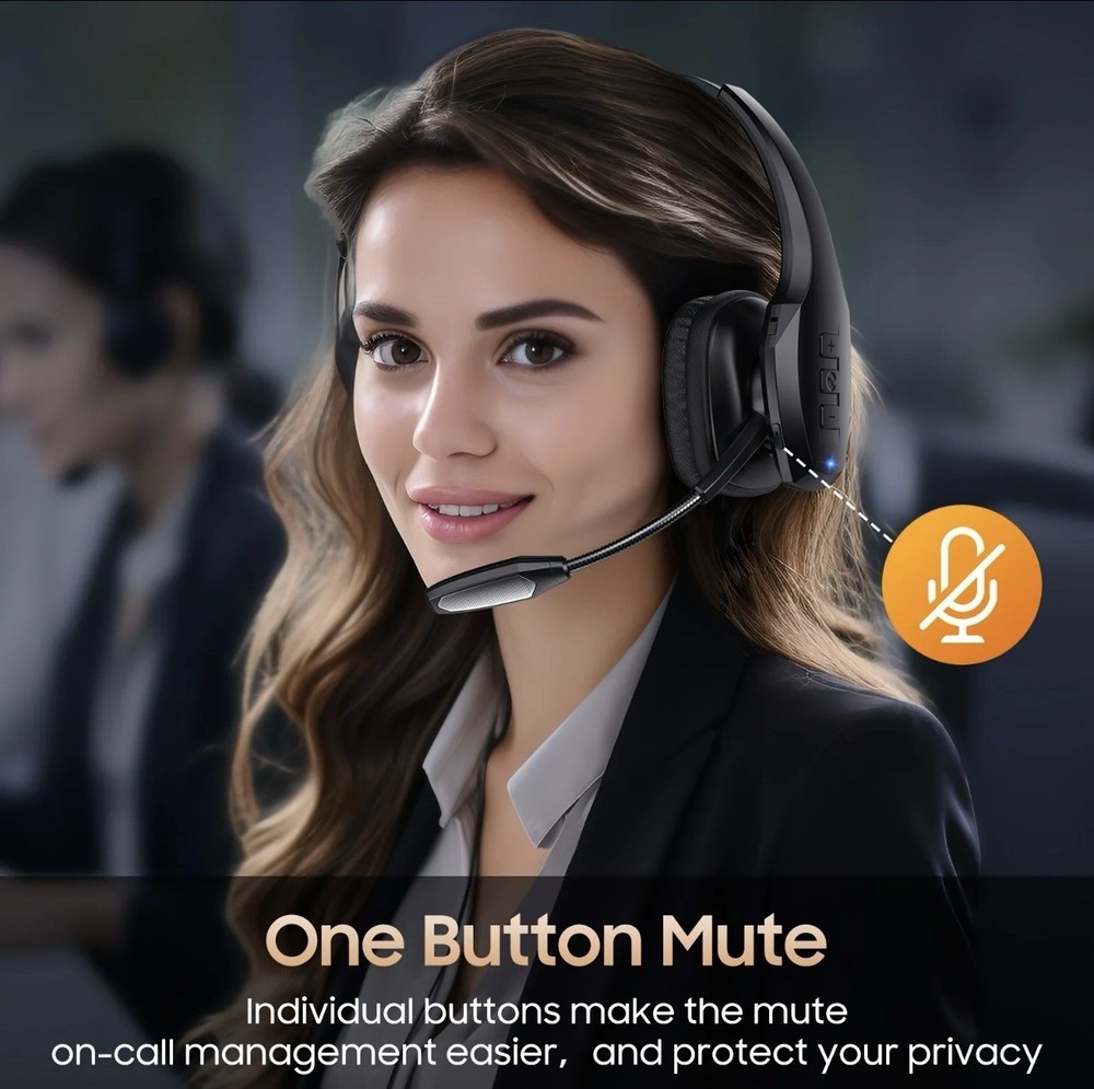 Trucker Bluetooth Headset, Wireless Headset with Mic, Bluetooth Headsets