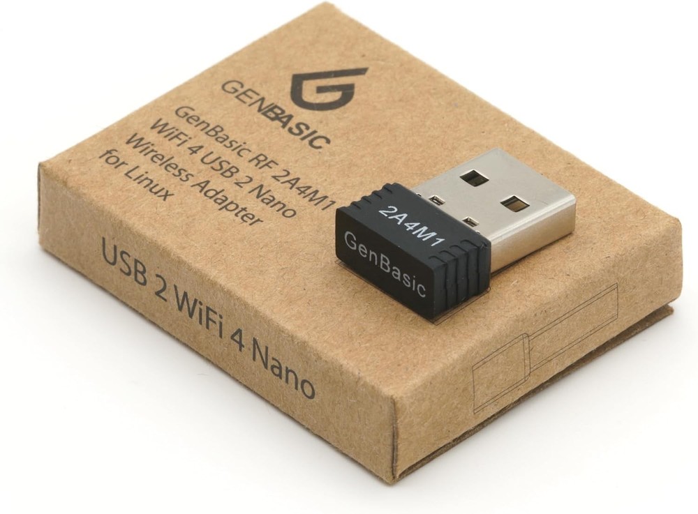 Black WiFi 4 USB Nano Wireless Dongle for Linux Desktops - Ultimate Security