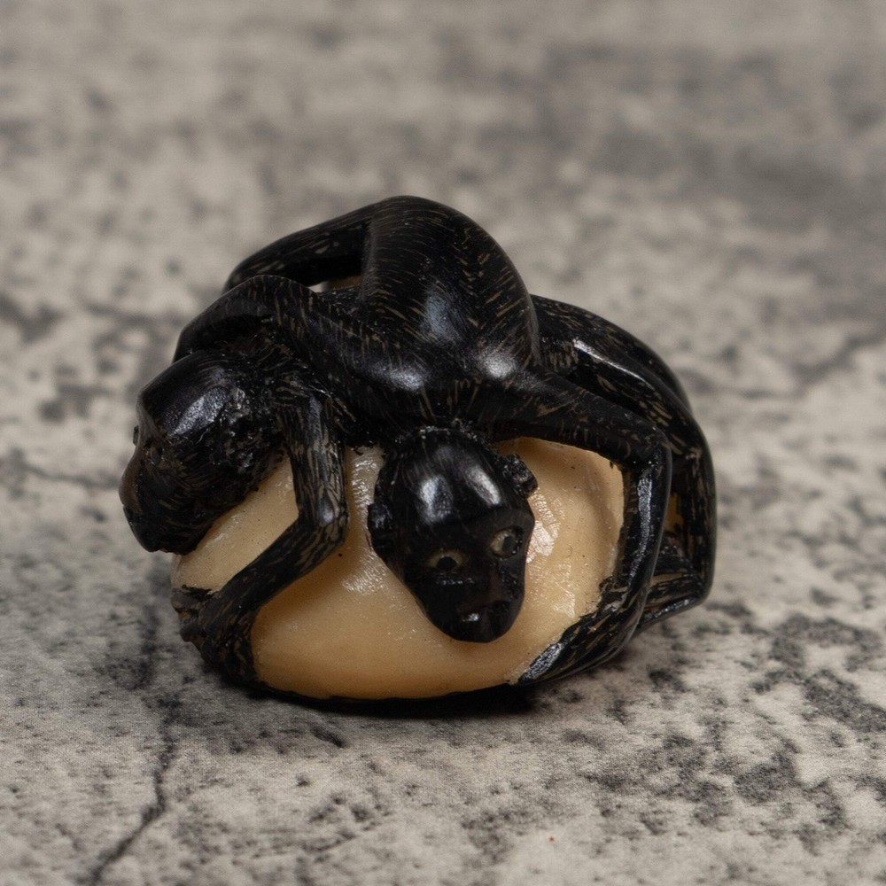 Double Howler Monkey Tagua Carving