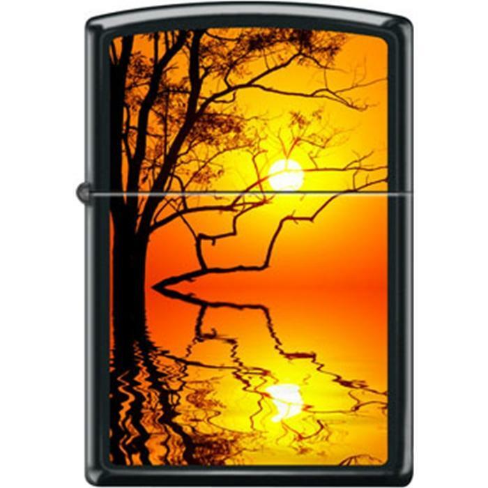 Zippo Lighter - Double Sunset Black Matte - 853950