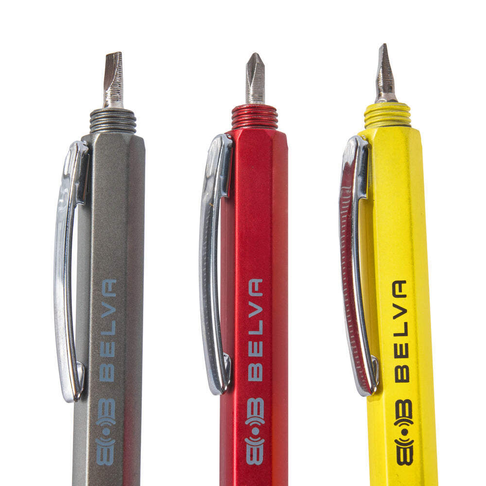 BAPEN3PK 6 in 1 Multifunction Tool Pen with 5 Refills - 3 Pack Gray Yellow Red