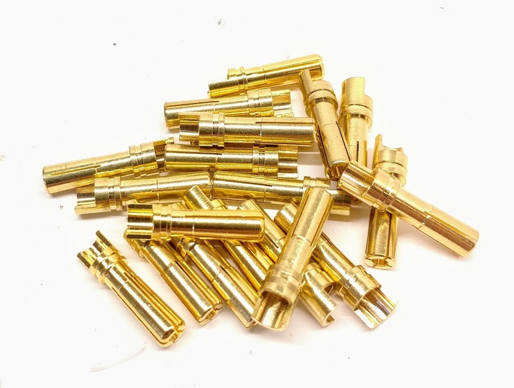 4mm oversized solid design gold plated bullet connector for icharger 10 pair
