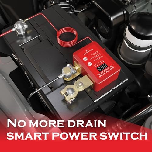 Automatic Power Cut-Off Switch, Kill Switch for car Battery 12V/24V Red