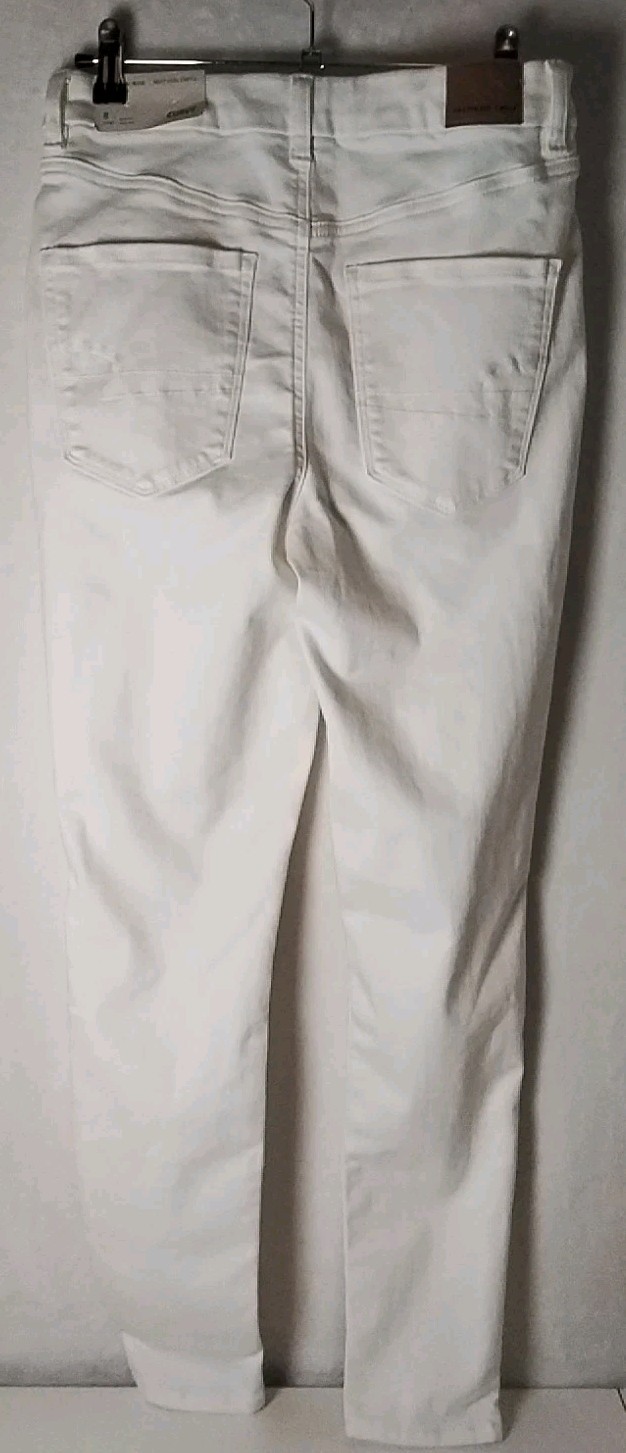 NWT AE American Eagle Women's Sz 8 White Curvy High-Rise Stretch Jeggings