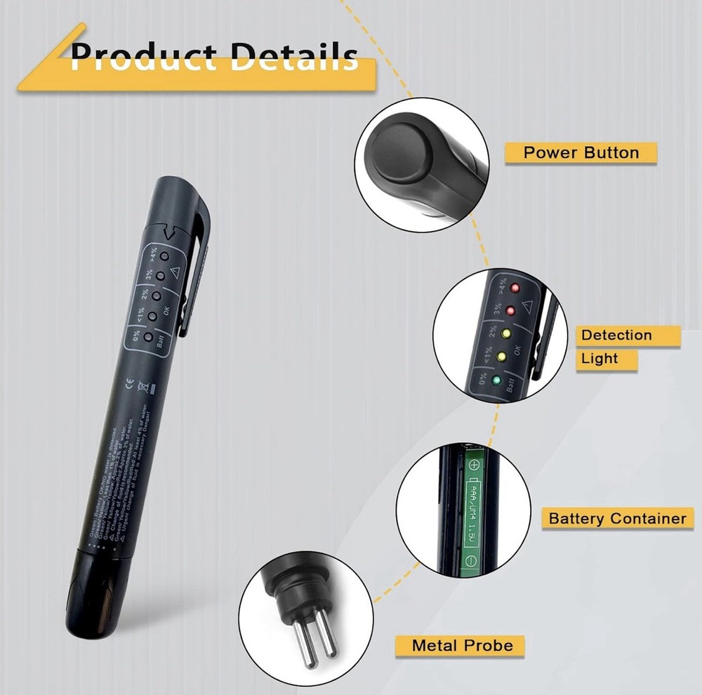 Break Liquid Tester Pen With 5LED Indicator DOT 3 ,4,5.1 Auto Break Testing Tool