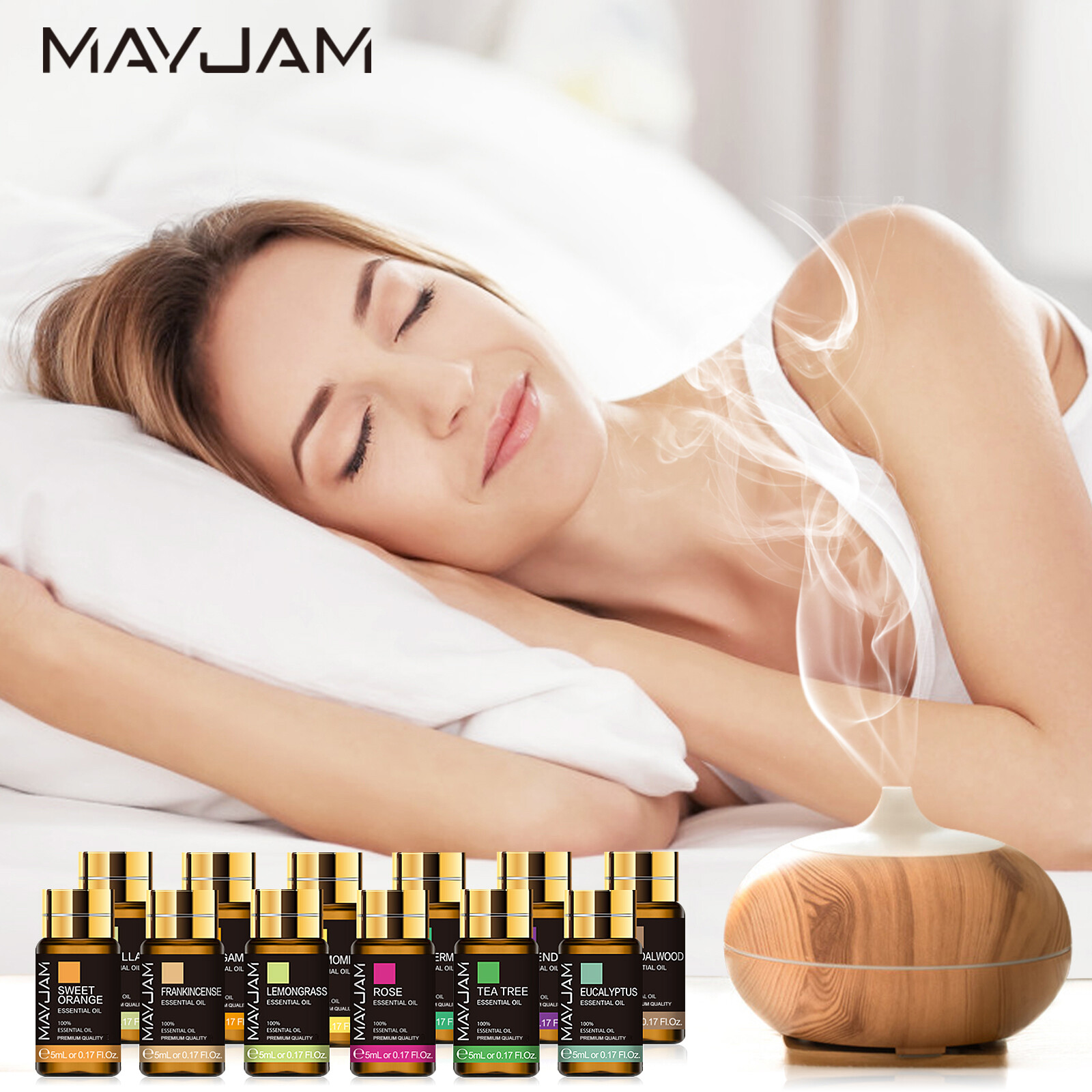 MAYJAM 20Pcs Essential Oil Set Aromatherapy Gift Kit 100% Pure Oils for Diffuser