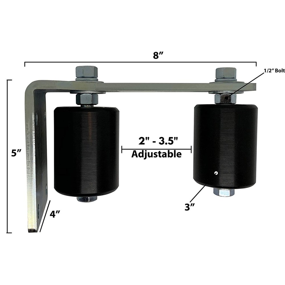 Slide Gate Guide Rollers L Rear Adjusting Bracket Mount for Sliding Rolling Gate