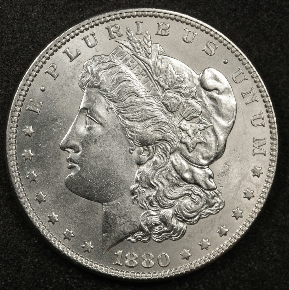 1880 Morgan Silver Dollar.  B.U.  145343   Inventory H