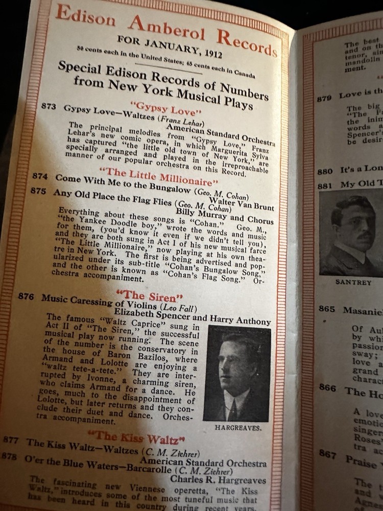 Edison Records Brochure 1912