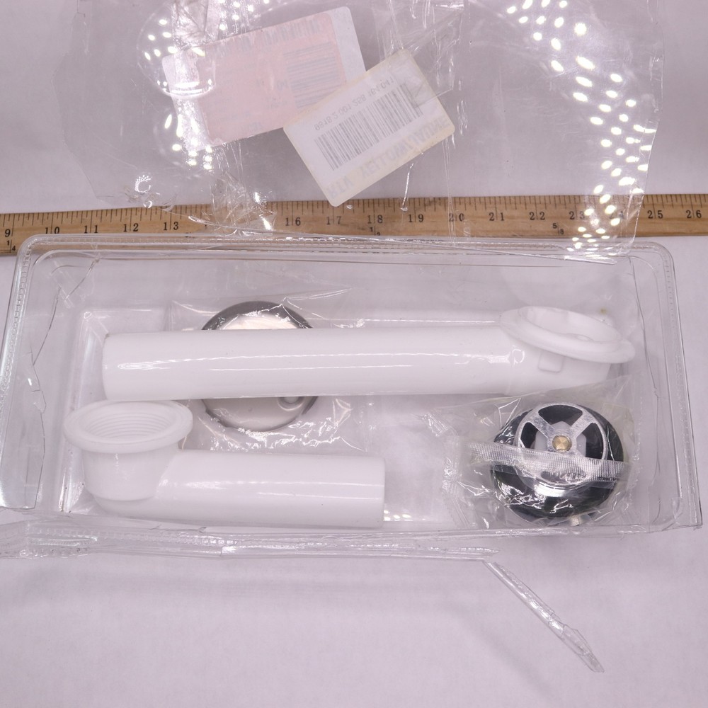 Poly Pipe Bath Waste and Overflow Drain 1-1/2" - Missing Pipe and Hardware