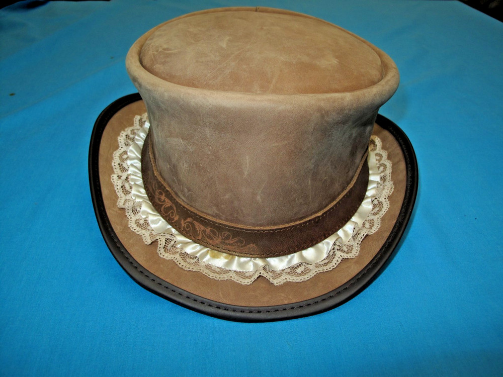 Victorian Style Leather Riding Hat US Made