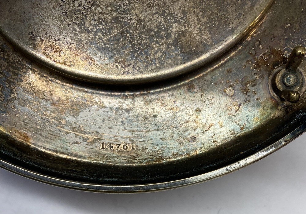 Vintage Ornate Silver plate Display Dome Base ? Statue Wine Holder?