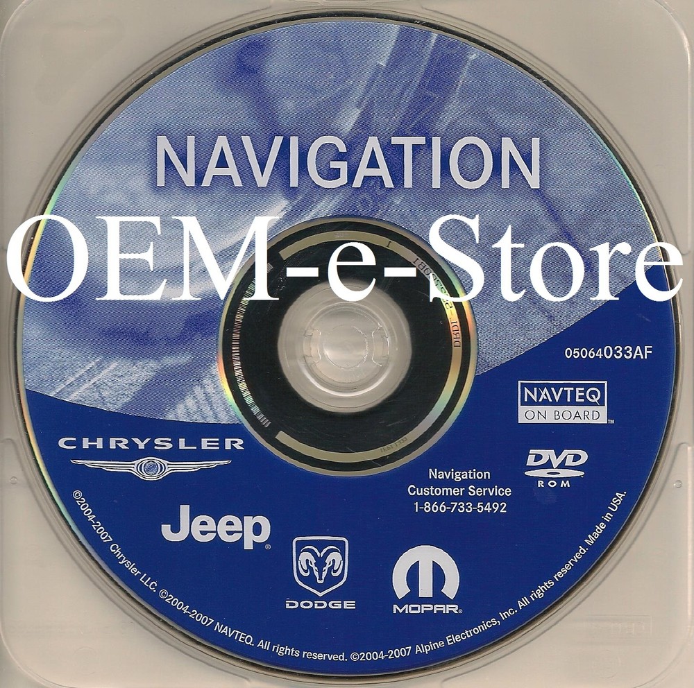 2003 2004 2005 2006 2007 Dodge Durango GPS Navigation DVD Map CD Version AF