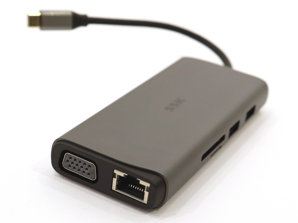 SSK 11-in-1 Type-C Multi-Function Docking Station SC200 (Silver) Refurbished