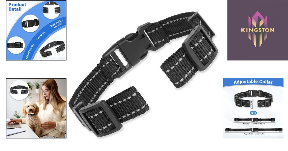 Adjustable 8-28" Reflective Dog Shock Collar Replacement Strap for All Breeds