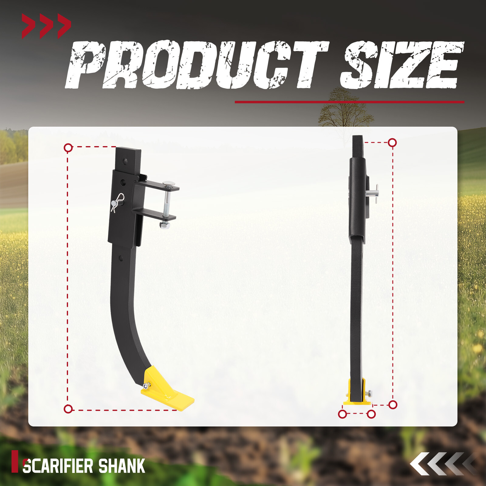 6 Steel Scarifier Shank w/Hardware For ATV/UTV Manual Implement Lift 1 Point