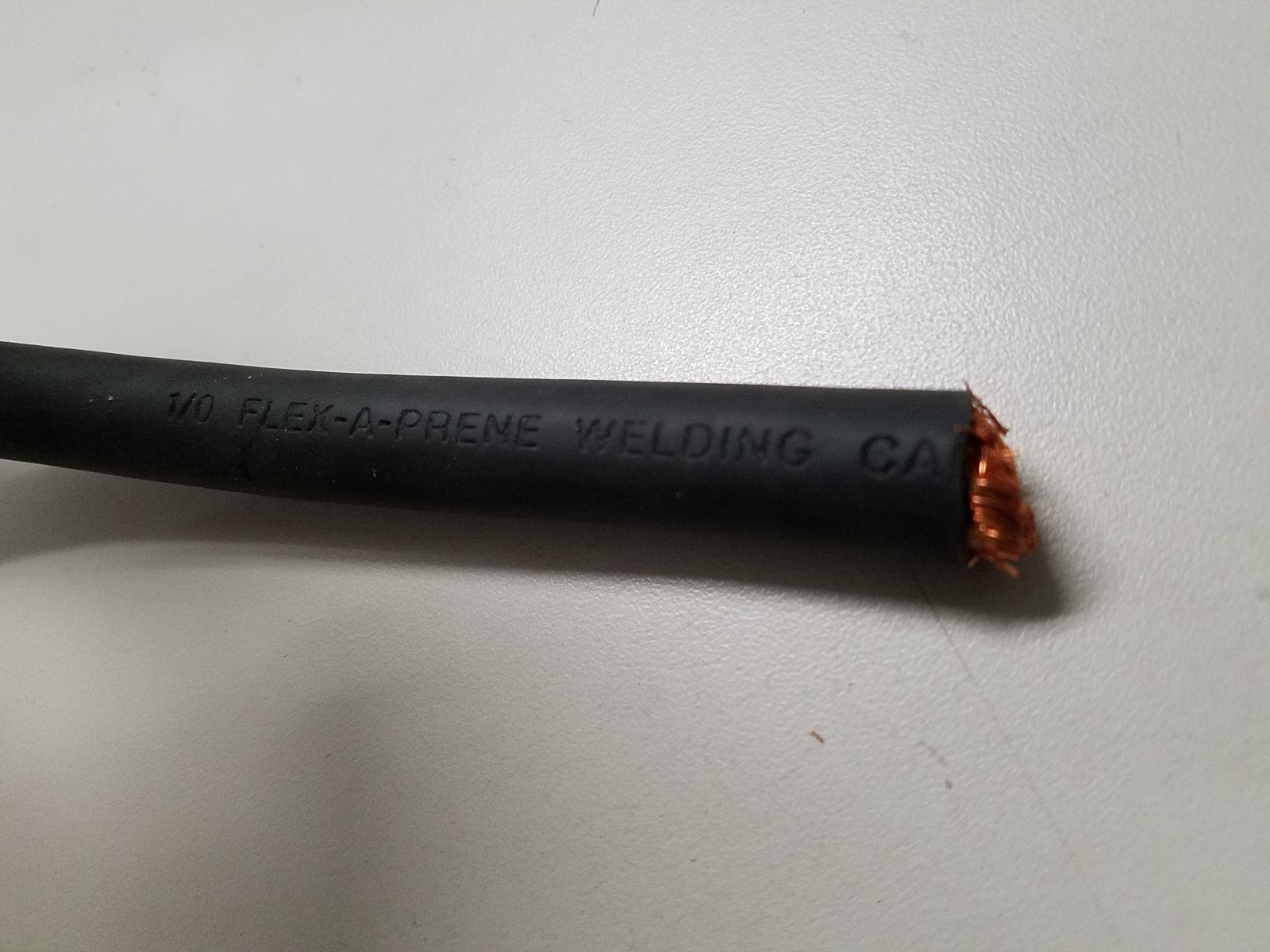 1/0 AWG WELDING CABLE WIRE FLEXAPRENE COPPER BATTERY SOLAR BLACK 15' FEET