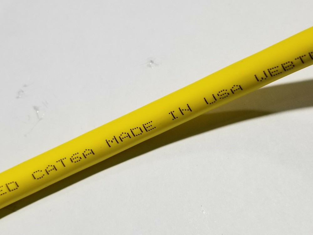 Commscope CS44P Cat6A U/UTP Network Ethernet 10G 10Gig Cable Plenum Yellow /50ft