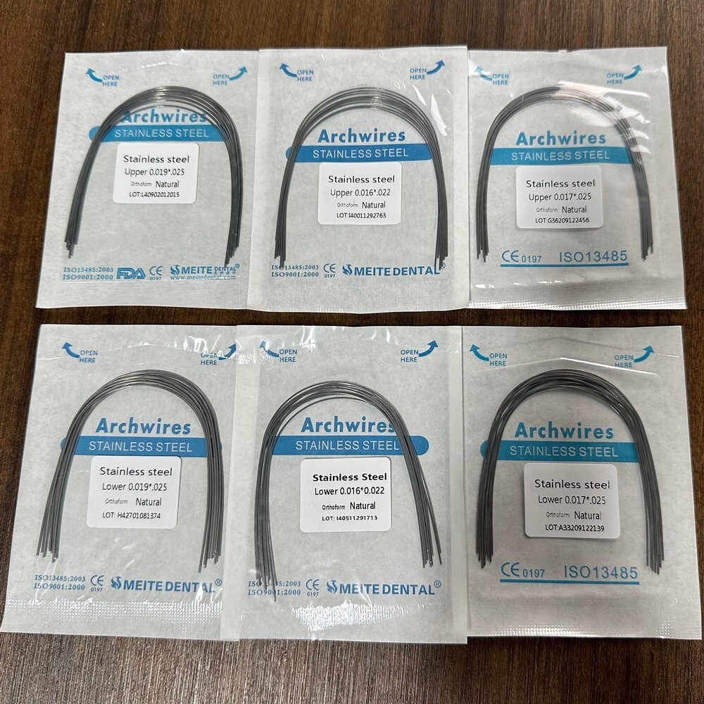 Dental Orthodontic Arch Wire NiTi Stainless Steel Ovoid/Natural Round Wires