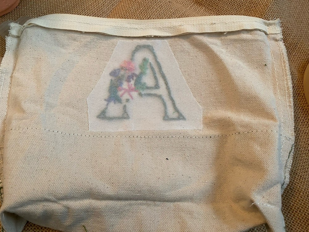 Brand New Customize Embroidery Hand made Pouch- Letter A Pattern