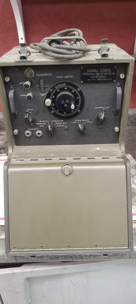 FREQUENCY METER BC - 221 - AC, Dated 1944 Untested MILITARY SURPLUS