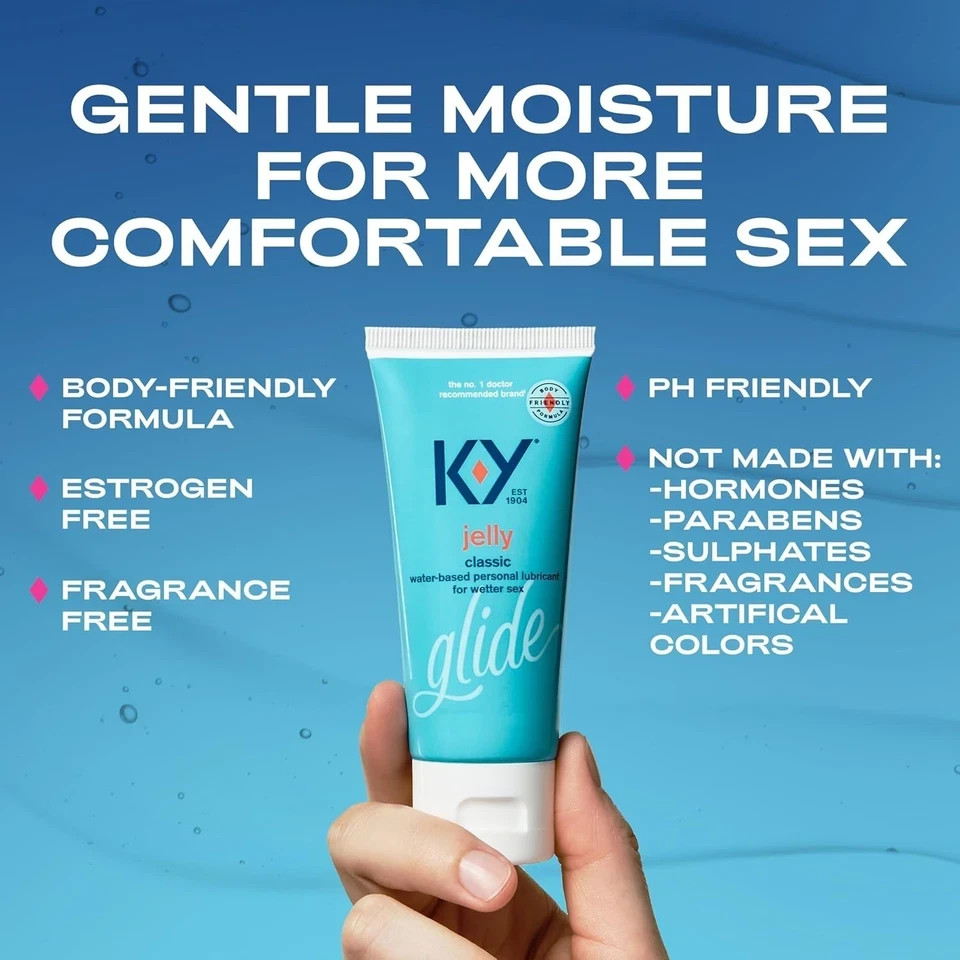 K-Y Jelly Personal Lubricant Water Based Formula Lube for Wetter Sex 4 oz *NEW*