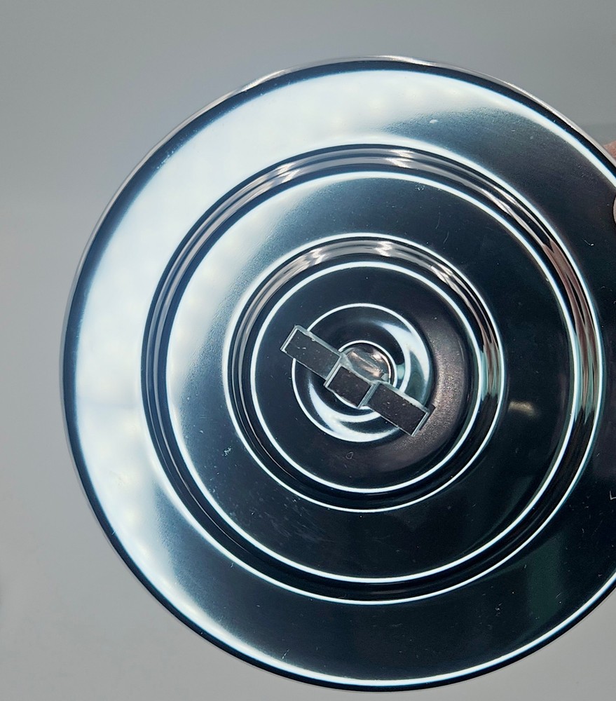 Communion Set Silver Tone Aluminum 4 Stackable Plates and Two Lids Used