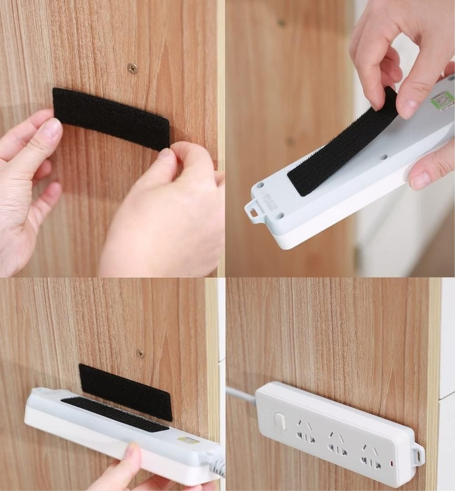 Versatile Black Hook and Loop Fastener 1x4 Inch Strips for Quick Applications