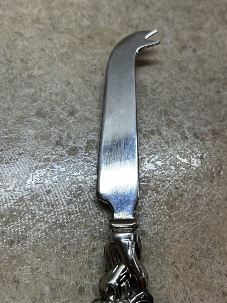 Silver Cheese Knife Grape Vine design