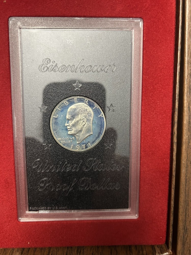 1971-S Silver Proof Eisenhower Dollar - "Brown Ike" - OGP