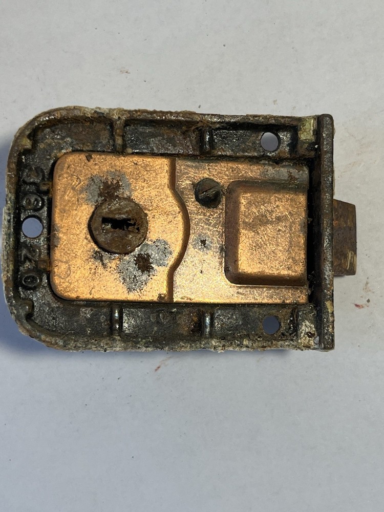 3 Antique Door Lock With Multicolored Knobs Working No key
