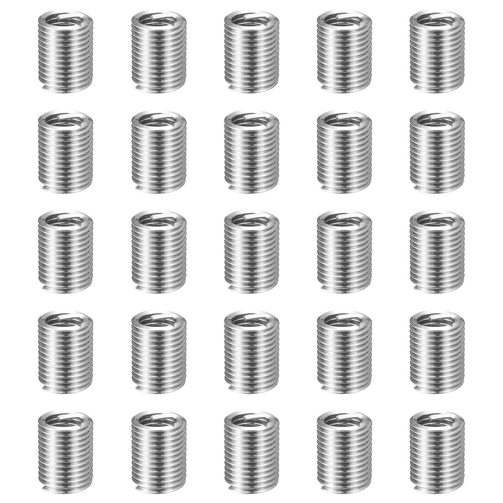 25pcs Wire Thread Inserts M5 x 0.8 x 2.5D Metric Helical Threaded Sleeve