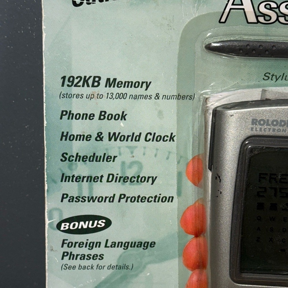 Vintage ROLODEX ELECTRONICS touch screen personal digital assistant RF-8110