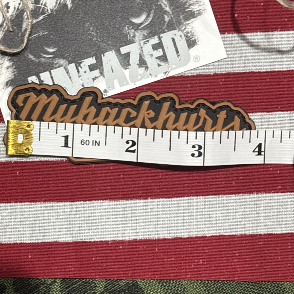 PvC My Back Hurts BR Tactical Hook & Loop Patch Rubber 3d